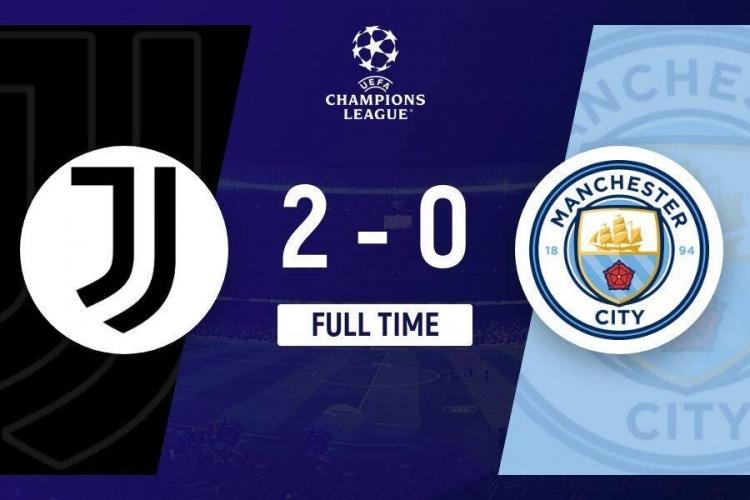 尤文图斯客场负于曼城，遭遇失利